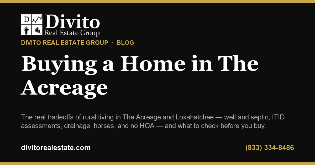 Buying in The Acreage