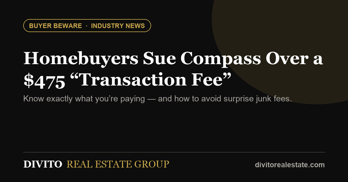 Florida homebuyers sue Compass over a $475 buyer transaction fee