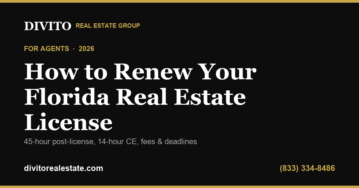 How to Renew Your Florida Real Estate License