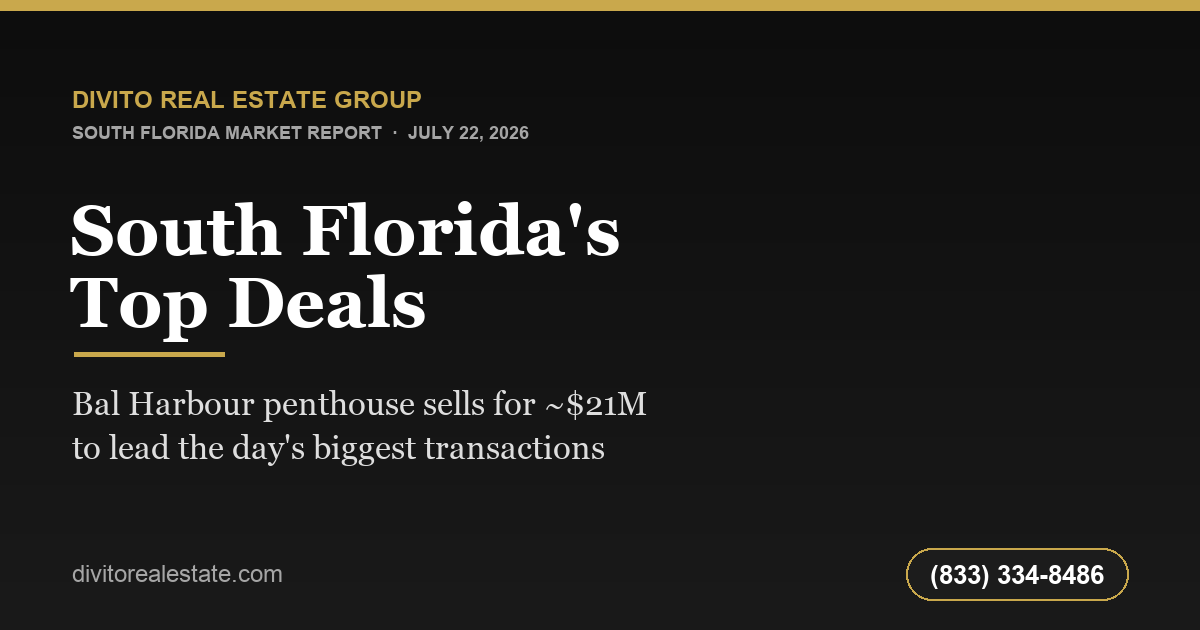 South Florida's Top Deals: Bal Harbour Penthouse Sells for $21M